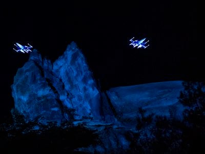 Two X-wing CAVs flew over the opening ceremony of an attraction at Star Wars: Galaxy&rsquo;s Edge at Walt Disney World Resort in December 2019.&nbsp;