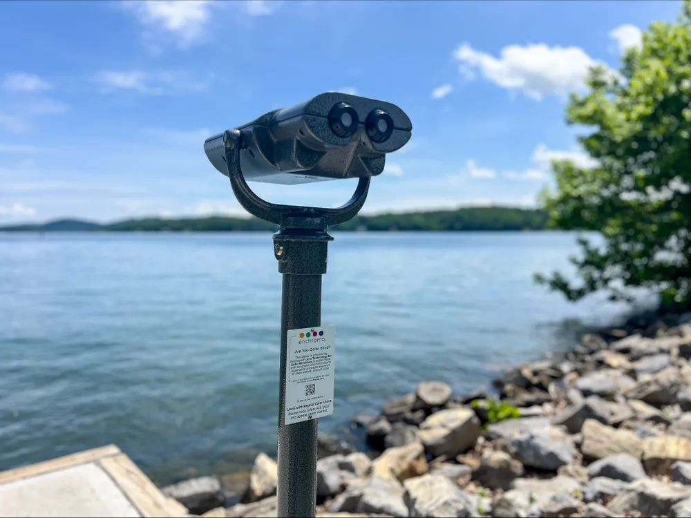 Viewfinder looking out over a lake