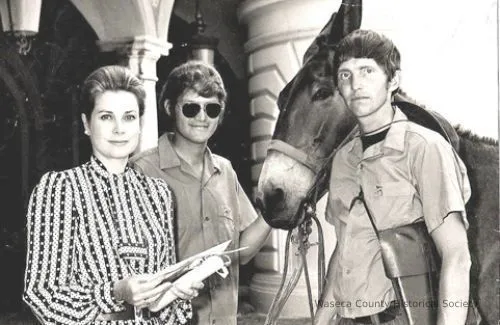 John (center) and David (right) with Princess Grace of Monaco (left)