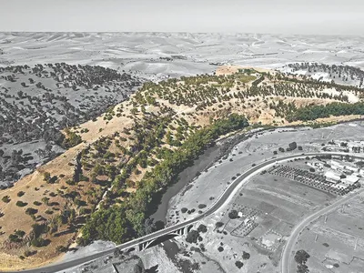 Oued Beht, highlighted in color