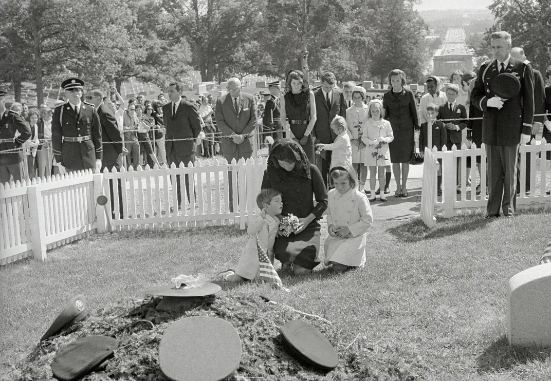 Jacqueline Kennedy at the grave