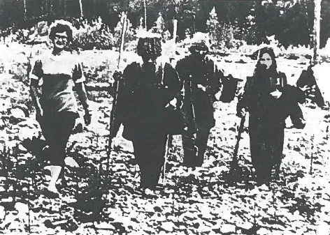 Lykovs with geologist